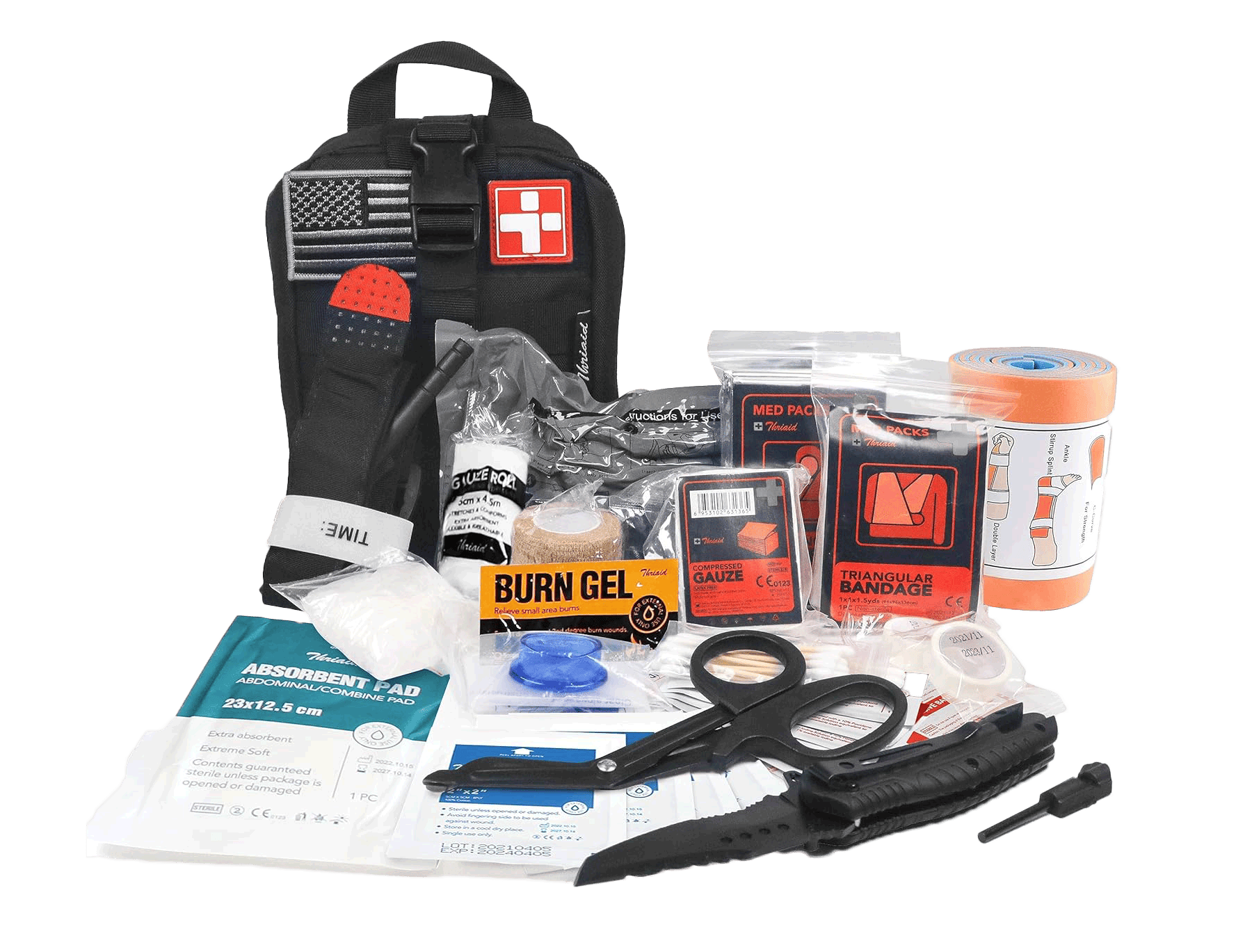 Essential supplies inside the kit