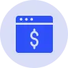 Icon Showing Browser Window Generating Revenue